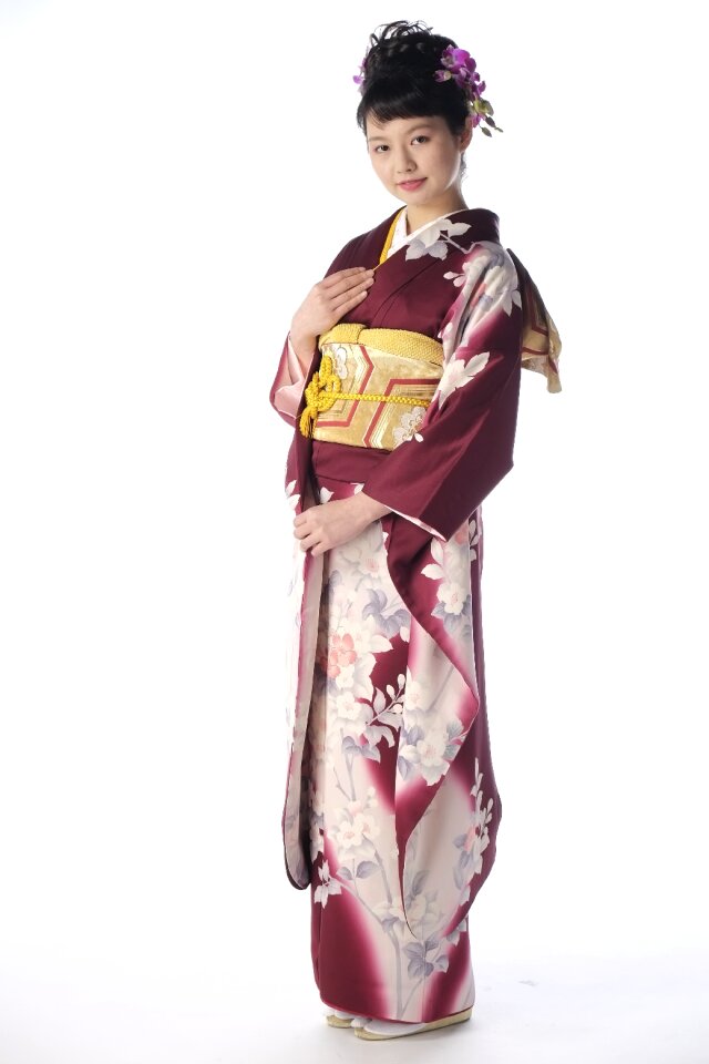 Woman girl portrait kimono
