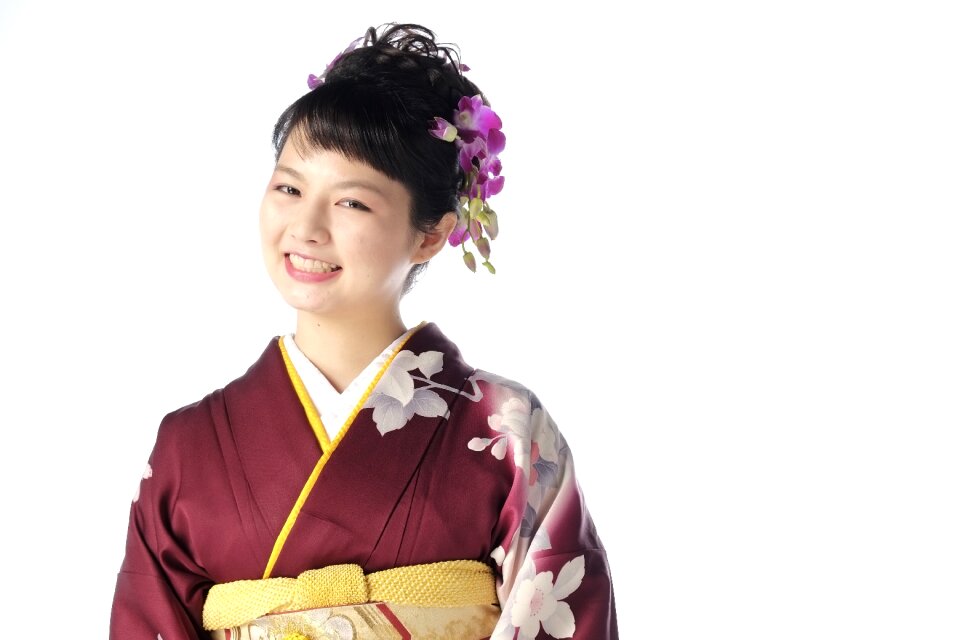 Woman girl portrait kimono