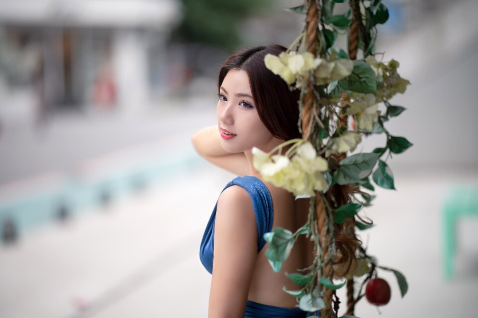 Woman girl portrait