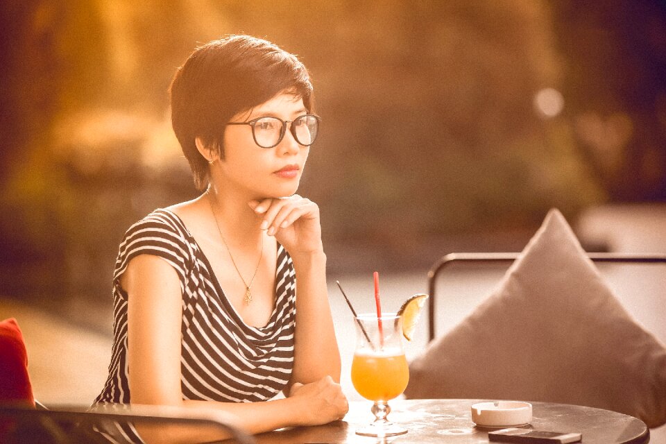 Woman girl portrait
