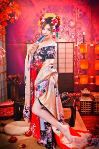 Oiran woman girl portrait