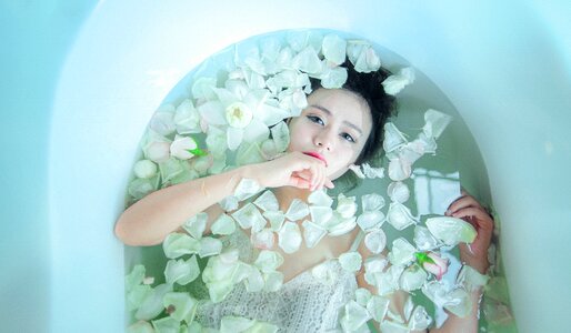 Woman bath petal