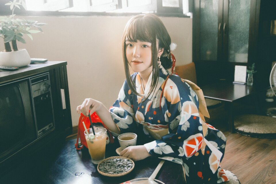 Woman girl portrait yukata