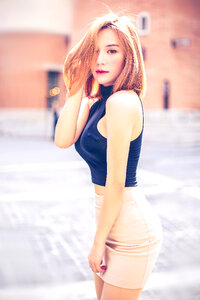 Woman girl portrait