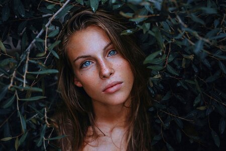 Woman girl portrait