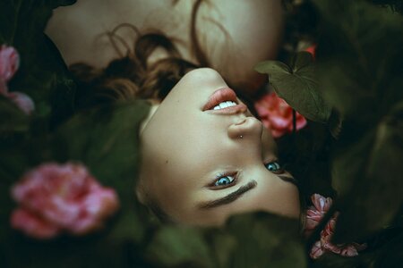 Woman girl portrait