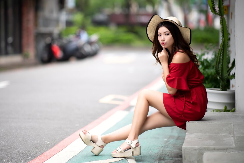 Woman girl portrait
