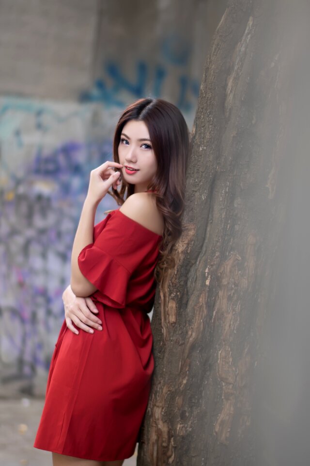 Woman girl portrait