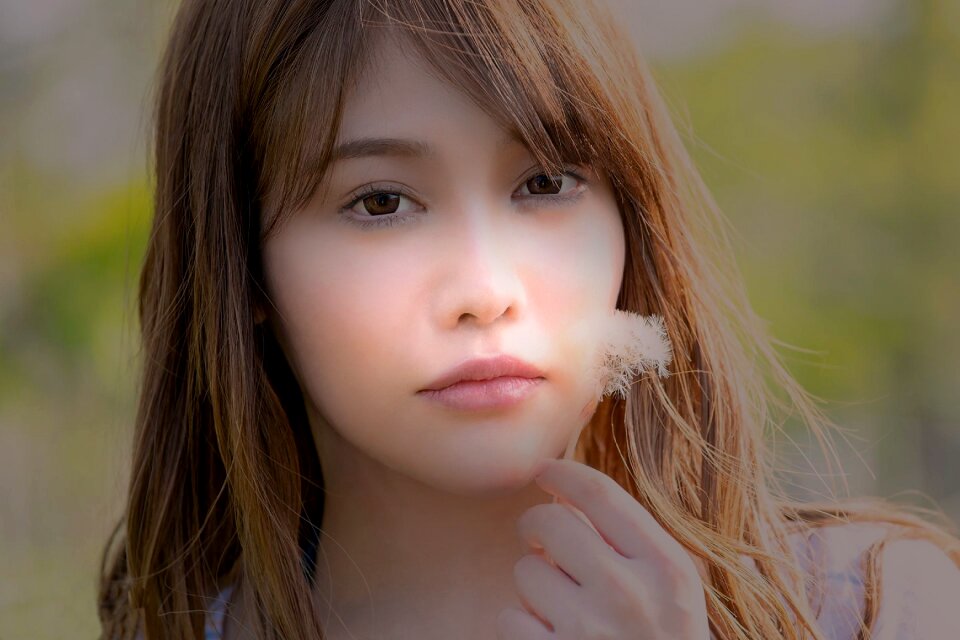 Woman girl portrait