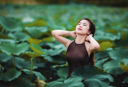Woman girl portrait