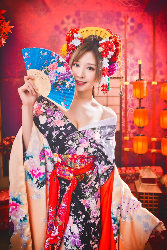 Oiran woman girl portrait