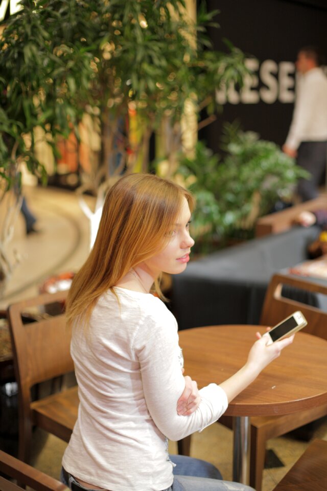Woman girl portrait smartphone