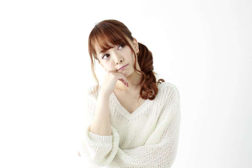 Woman girl thinking