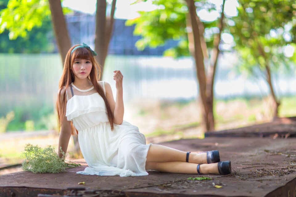 Woman girl portrait