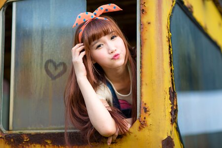 Woman girl portrait