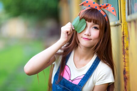 Woman girl portrait