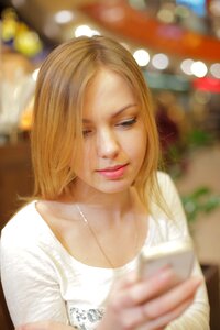 Woman girl portrait smartphone