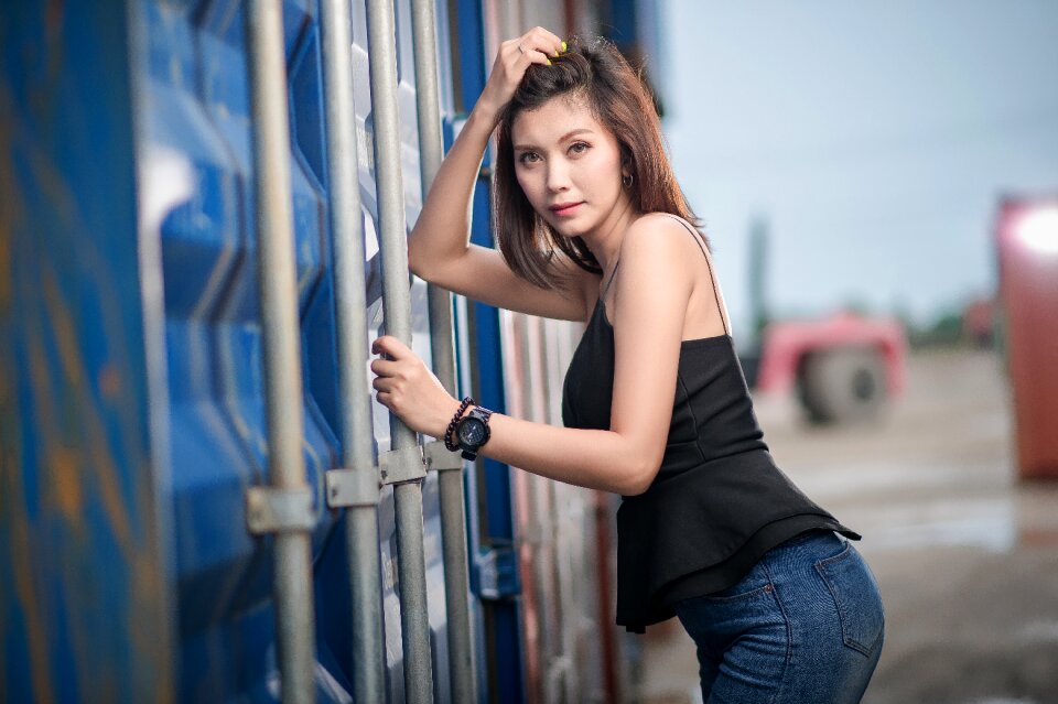 Woman girl portrait