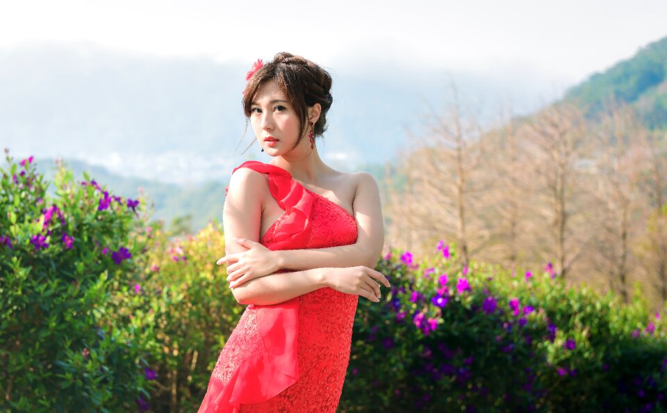 Woman girl portrait dress
