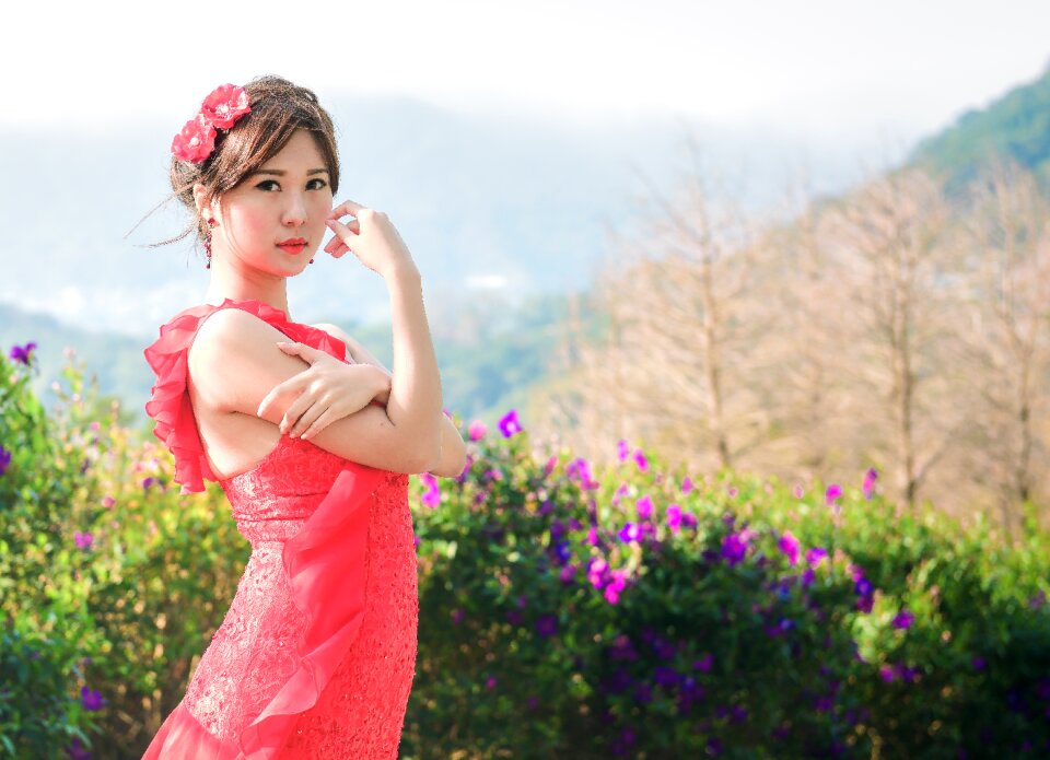 Woman girl portrait dress