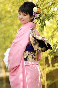 Woman girl portrait kimono