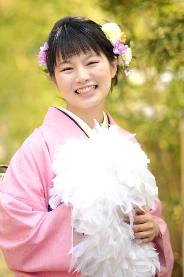 Woman girl portrait kimono