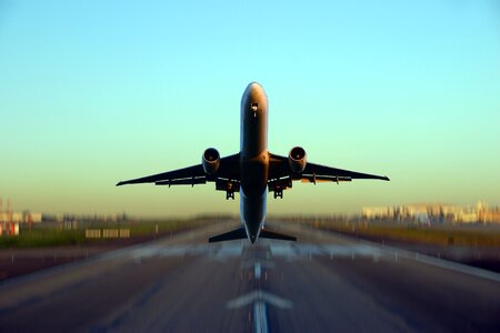 Aircraft flight take off photo