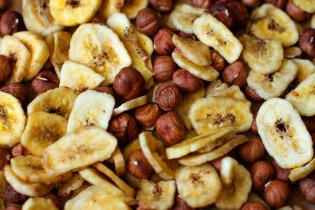 Banana chips nuts photo