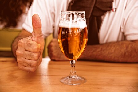 Beer thumbs up