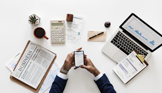 Business items smartphone