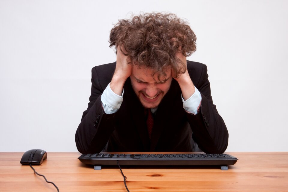 Business man keyboard