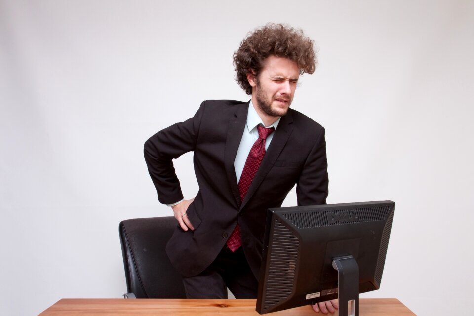 Business man low back pain