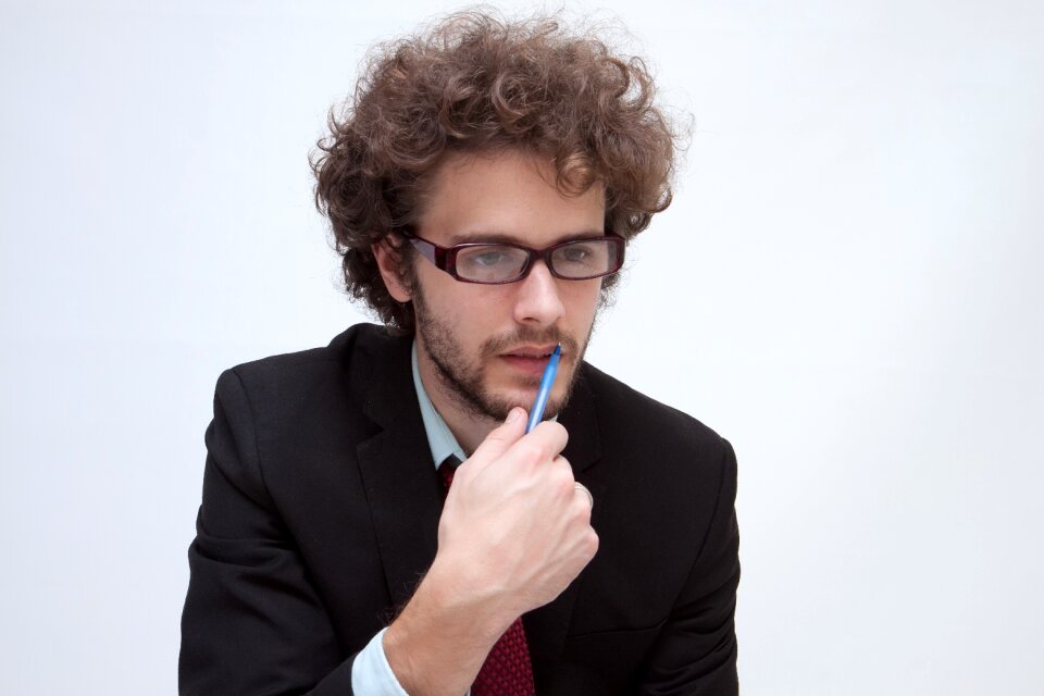 Business man thinking