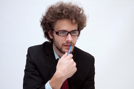 Business man thinking