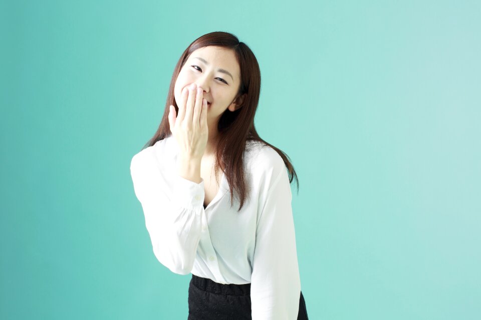 Business woman laugh
