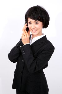 Business woman mobile phone