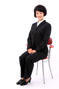 Business woman sit chair photo