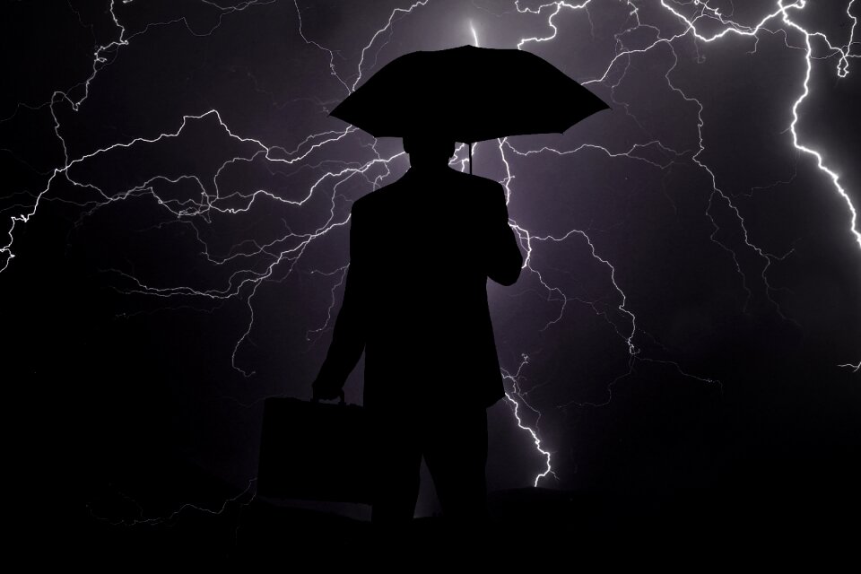 Businessman lightning