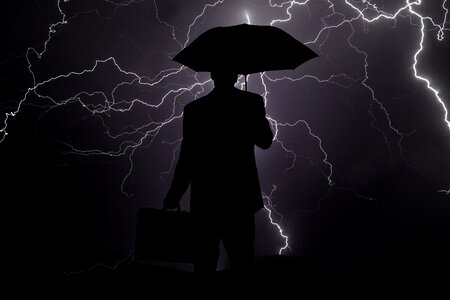Businessman lightning