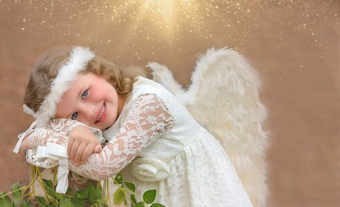 Child girl angel photo
