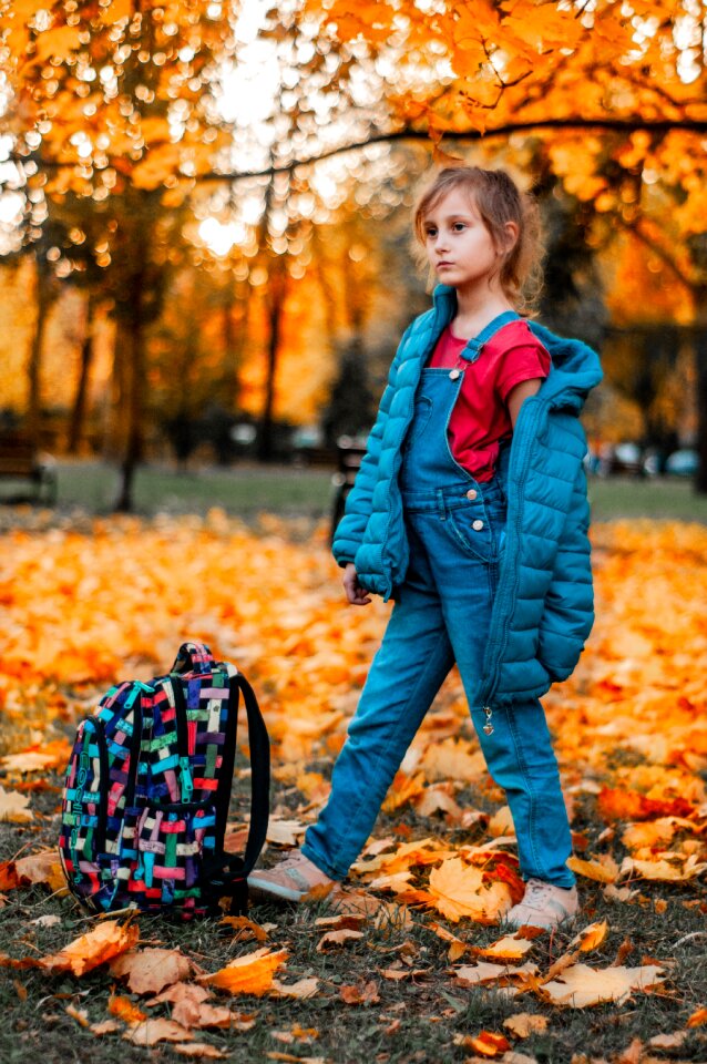 Child girl backpack