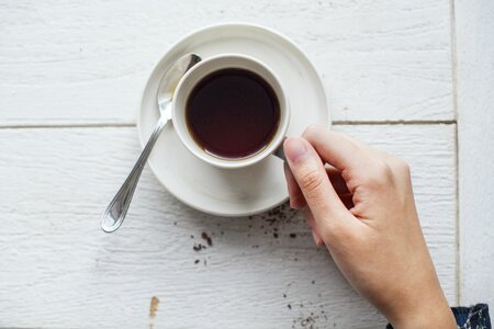 Coffee hand photo