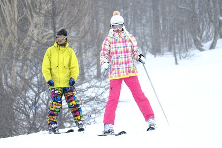 Couple ski sports photo