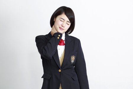 Female student neck pain