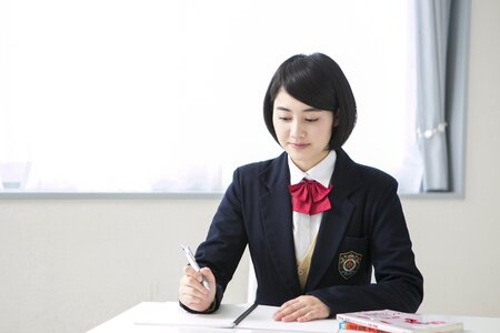 Female student study