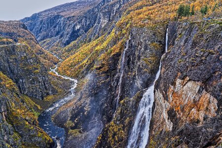 Fjord waterfall norway photo