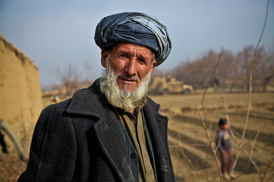 Person thoughtful turban