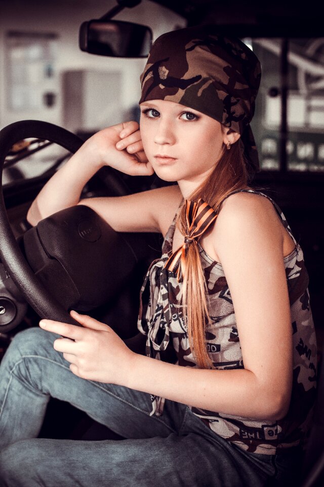 Girl car