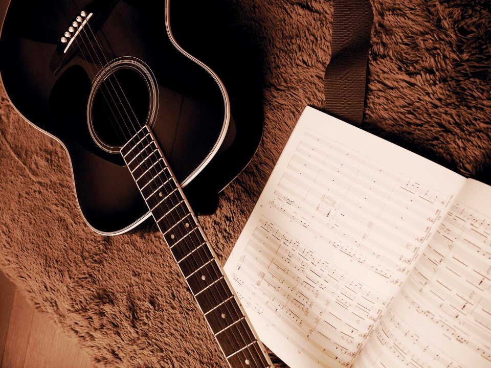 Guitar musical score