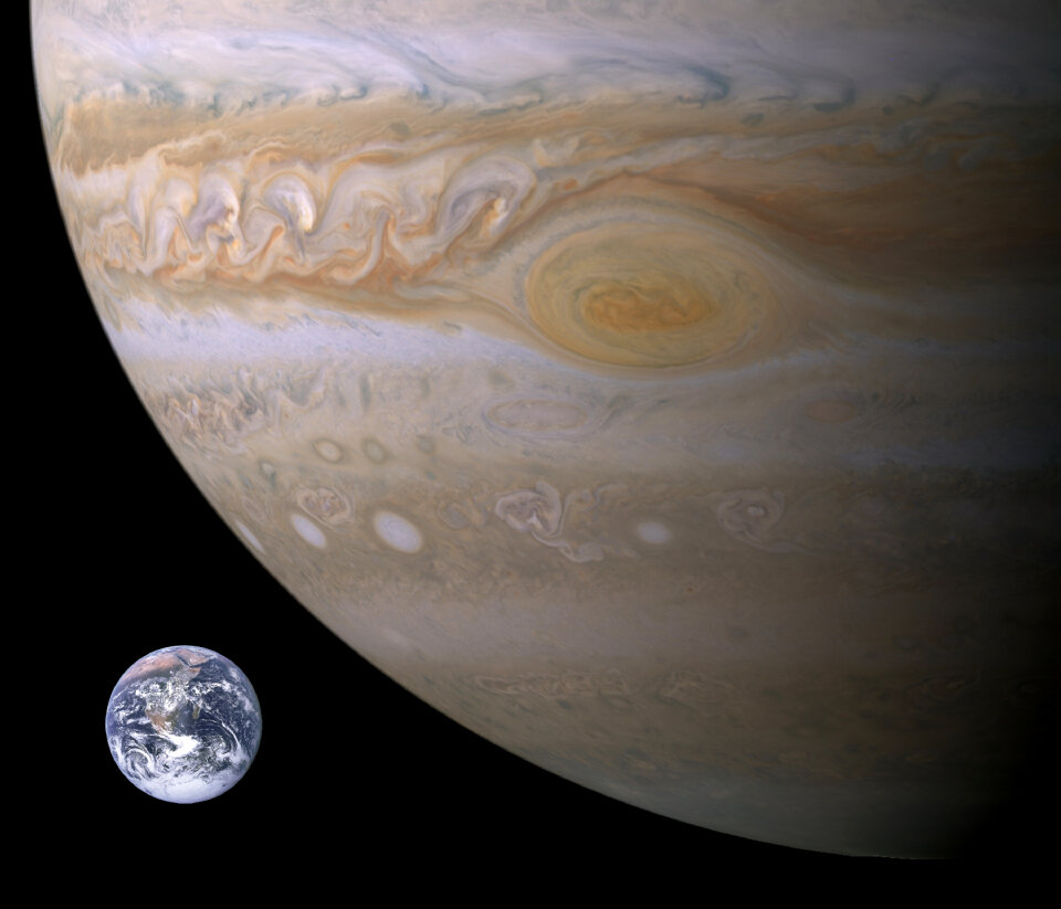 Jupiter earth planet